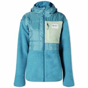 Cotopaxi Trico Hybrid Fleece Jacket color Blue Spruce/Drizzle size medium